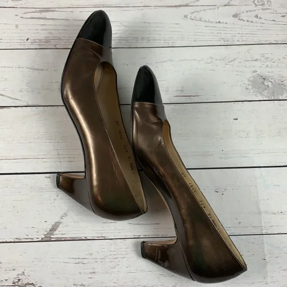 Salvatore Ferragamo vintage brown & black shoes size 8 - Picture 4 of 12